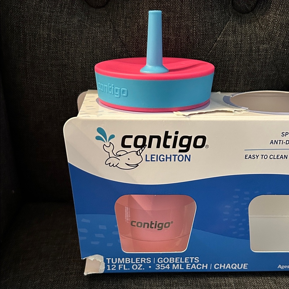 NEW 🆕 Contigo Leighton Pink and Teal Tumbler 354 ml